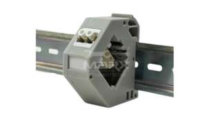 Din Rail Mount Box 35mm With Short Wing LC Coupler - Multi Mode - Duplex - Baige