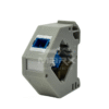 Din Rail Mount Box 35mm With Short Wing SC Coupler - Single  Mode - Simplex - Blue