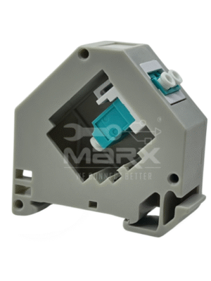 1-3-1-1.png Marx Din Rail Mount Box 35mm With Short Wing SC Coupler - OM3 Mode - Simplex - Aqua Blue