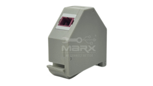 Din Rail Mount Box 35mm With Short Wing SC Coupler - OM4  Mode - Simplex - Purple