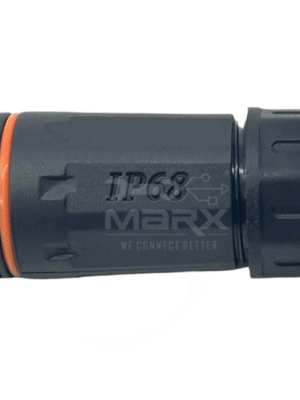 Marx - Made Of Nylon PA66 - M23 Water Proof Tube - IP68 Approved Built In - RJ45 Cat - 6A Coupler - Orange Ring - Double Tubes