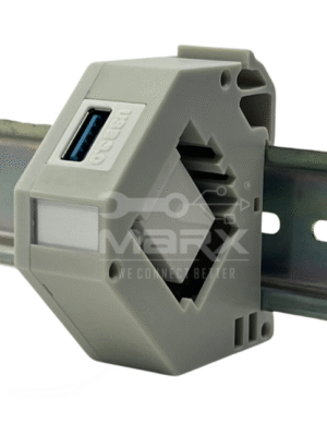 1-6-3.png Din Rail Mount Box - 35mm - Usb 3.0v Keystone (AF-AF)