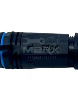 Marx - Made Of Nylon PA66 - M23 Water Proof Tube - IP68 Approved  Built In - RJ45 Cat - 6A Coupler - Blue Ring - Double Tubes