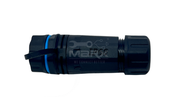 Marx - Made Of Nylon PA66 - M23 Water Proof Tube - IP68 Approved  Built In - RJ45 Cat - 6A Coupler - Blue Ring - Double Tubes