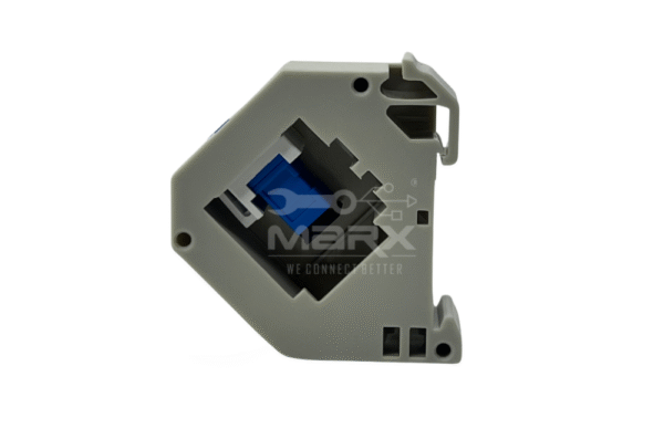Din Rail Mount Box 35mm With Short Wing SC Coupler - Single  Mode - Simplex - Blue