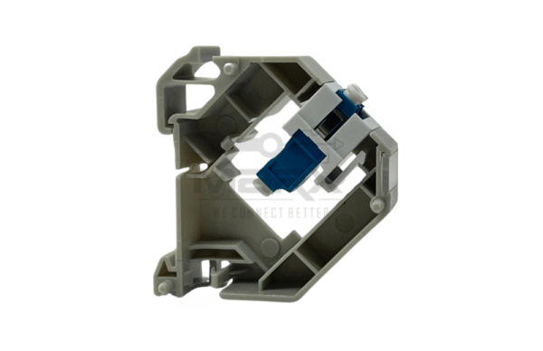 2-15.png Din Rail Mount Box 35mm With Short Wing LC Coupler - Single Mode - Duplex - Blue