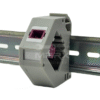 Din Rail Mount Box 35mm With Short Wing SC Coupler - OM4  Mode - Simplex - Purple