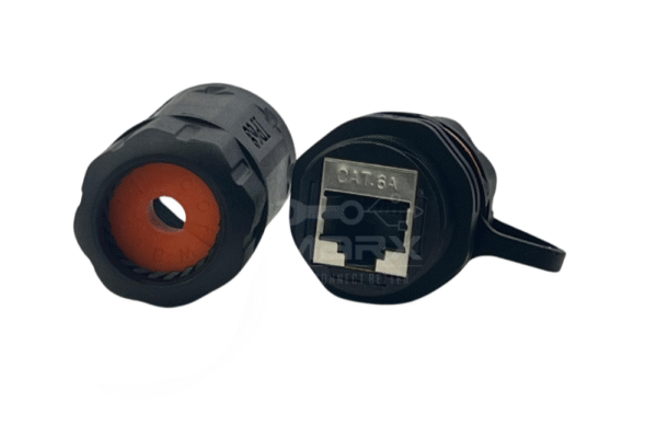 Marx - Made Of Nylon PA66 - M23 Water Proof Tube - IP68 Approved  Built In - RJ45 Cat - 6A Coupler - Orange Ring - Single Tube