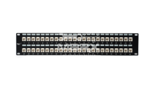 2U - 48Port Cat - 6a - STP loaded Patch Panel - 180°