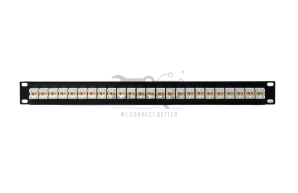 ME-C5EL-24P-2.png 24Port Cat - 5e Loaded Patch Panel - 180°