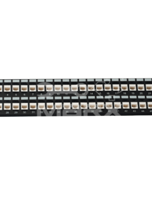 ME-C5EL-48P-2U-1.png 2U - 48Port Cat - 5e loaded Patch Panel - 180°