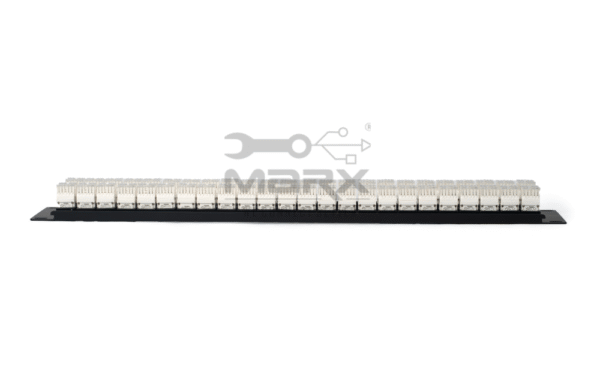 ME-C5EL-48P-2U-3.png 2U - 48Port Cat - 5e loaded Patch Panel - 180°