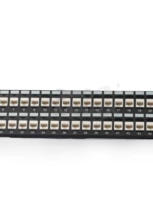 ME-C6L-48P-2U-2-1-1.jpg 2U - 48Port Cat - 6 loaded Patch Panel - 180°
