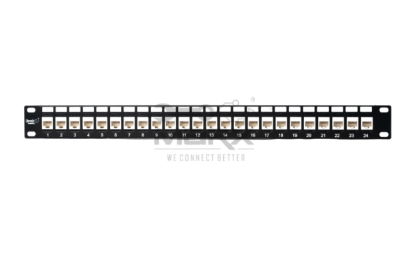 ME-C6LC-24P-2.png 24Port Cat - 6 Loaded Patch Panel - Coupler model