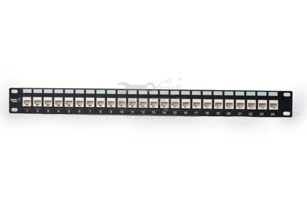ME-C6LC-24PCM-2-1.jpg 24Port Cat - 6 Loaded Patch Panel - Coupler Model with Cable Manager