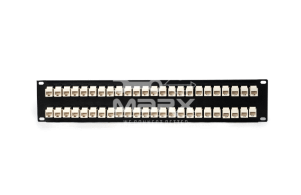 ME-C6LC48P-2U-2.png 2U - 48Port Cat - 6 loaded Patch Panel - Coupler model