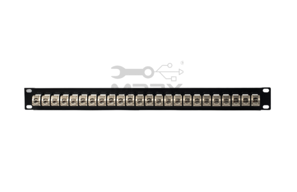 ME-C7LF-24P-1.png 24Port Cat - 7 - STP Loaded Patch Panel - 180°