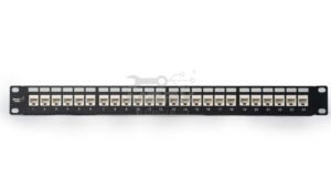 24Port Cat - 7 - STP Loaded Patch Panel - 180° with Cable  Manager