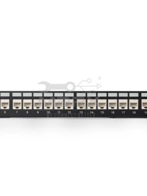 ME-C7LF-24PCM-2-1.jpg 24Port Cat - 7 - STP Loaded Patch Panel - 180° with Cable Manager