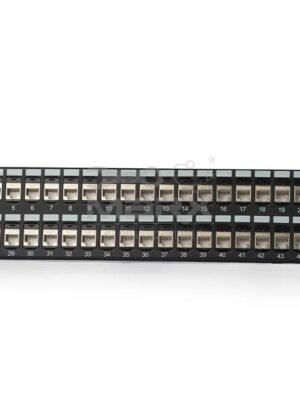 ME-C7LF-48P-2U-2-1-1.jpg 2U - 48Port Cat - 7 - STP loaded Patch Panel - 180°