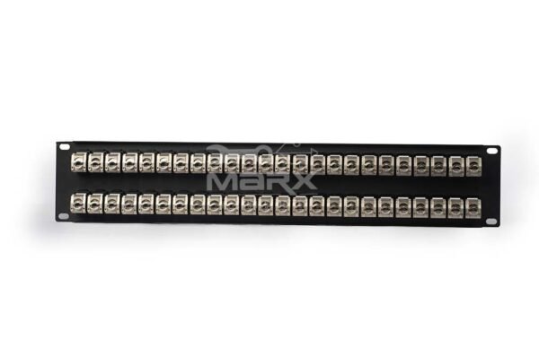 ME-C7LF-48P-2U-4-1-1.jpg 2U - 48Port Cat - 7 - STP loaded Patch Panel - 180°