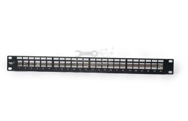 ME-UL-24PCM-1-1-2.jpg 24-Port Unloaded Patch Panel with Cable Manager