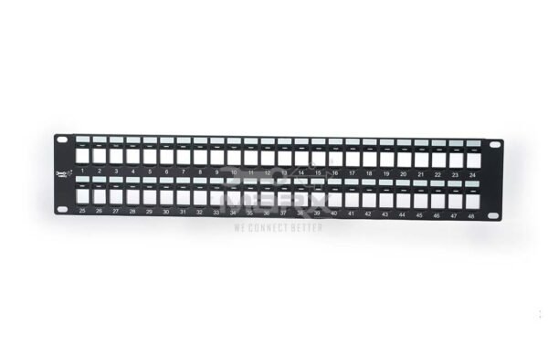 ME-UL-48P-2U-1-1.jpg 2U - 48Port Unloaded Patch Panel