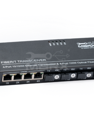 MF-MC-4F_4E-1.png 100Mbps - 4*SC + 4*RJ45 - SM single fiber - 25KM