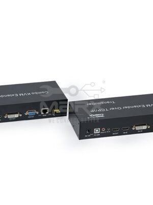 Hdmi / Dvi / Vga + Usb Extender with Local Loop Out And  IP SC SM Single Fiber 20Kms + Cat 6 - Cable 120mtrs