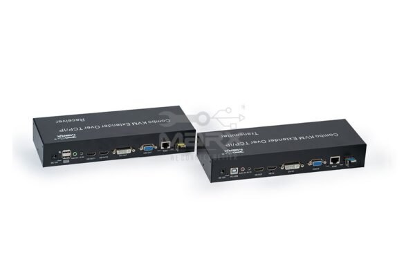 Hdmi / Dvi / Vga + Usb Extender with Local Loop Out And  IP SC SM Single Fiber 20Kms + Cat 6 - Cable 120mtrs